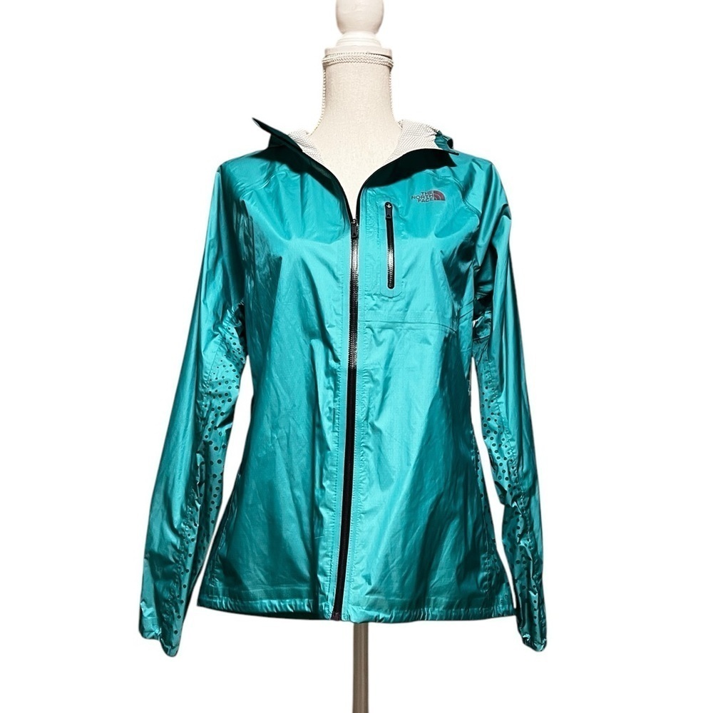 THE NORTH FACE WOMEN’S FLIGHT SERIES RAINCOAT TEAL COLOR SIZE LARGE NWOT